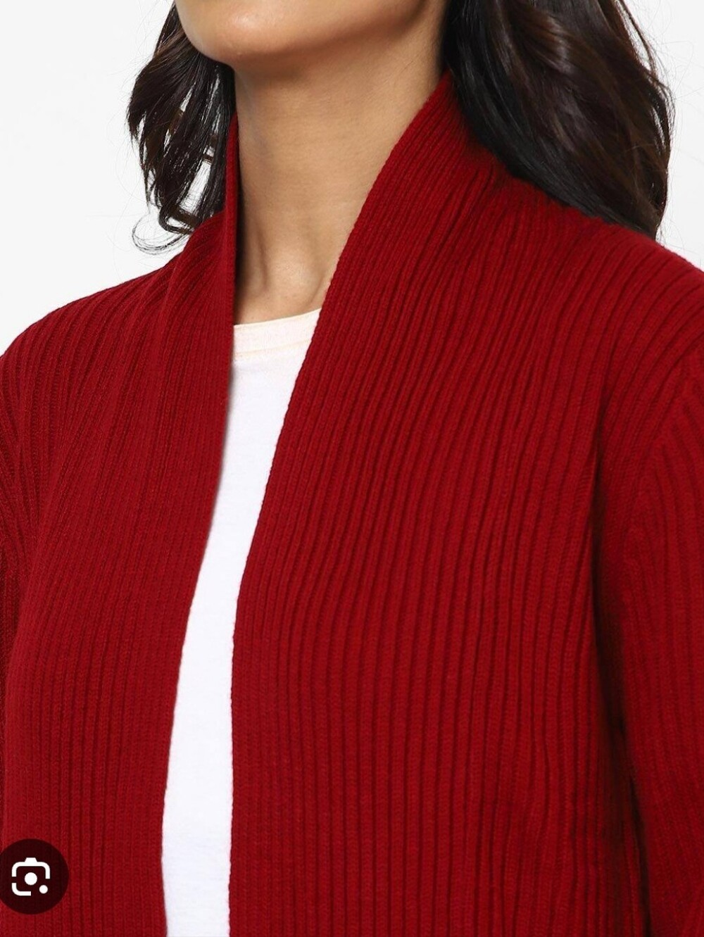 Eileen Fisher Merino Wool Open Front Knit Sweater Cardigan Size XS